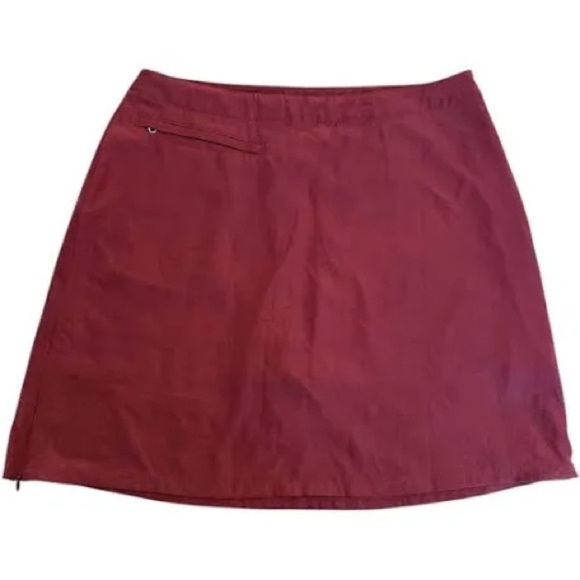 Patagonia W's Duway Skirt #58612 Size 10 VGUC WaterRepellent Skort Pocket in Red - Picture 1 of 12